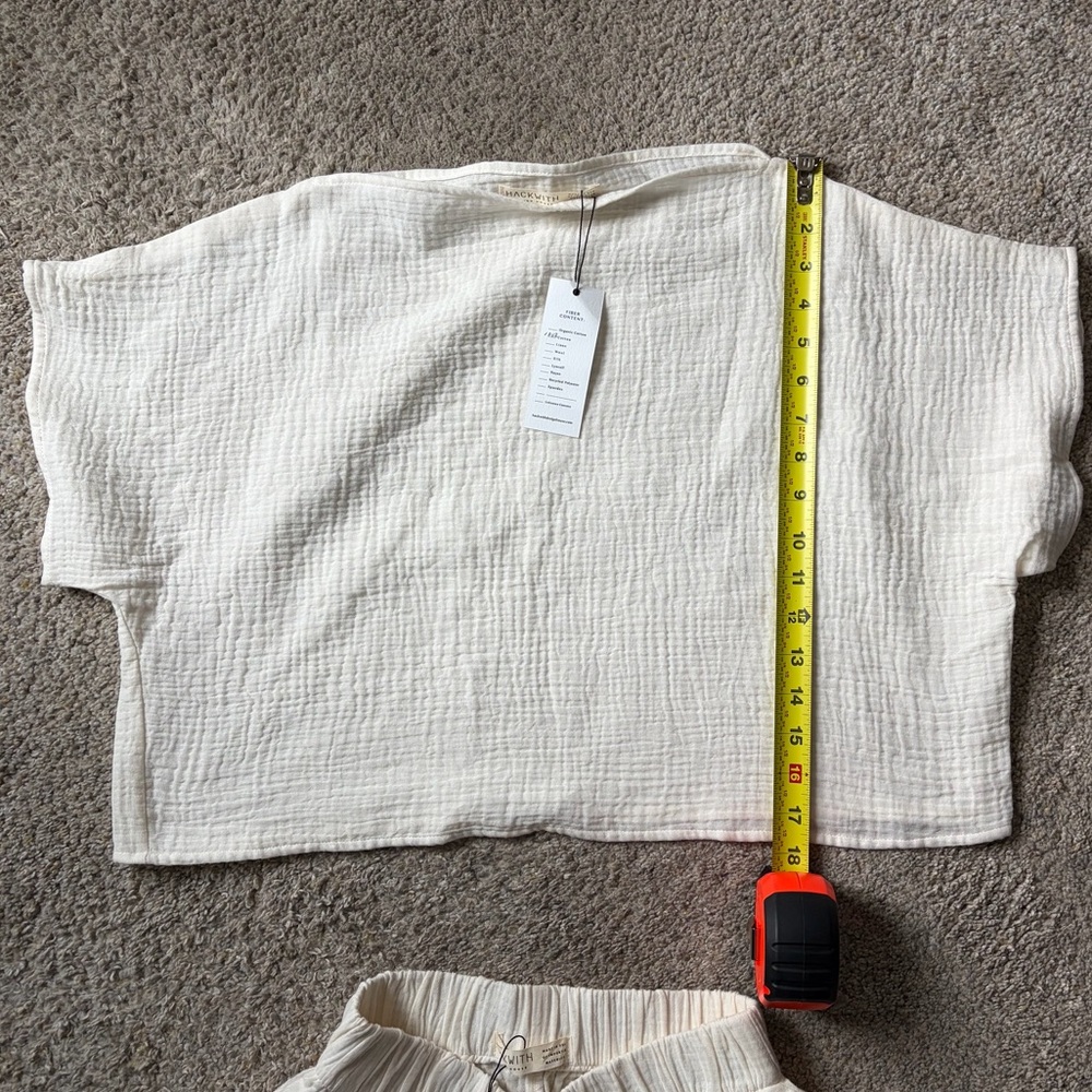 NWT Hackwith cotton gauze crop set - Picture 2 of 10